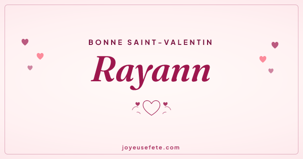 Image « Bonne Saint-Valentin Rayann » au format large