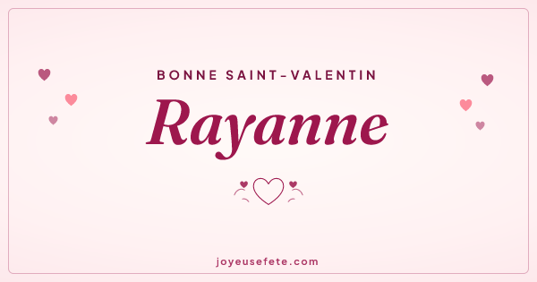 Image « Bonne Saint-Valentin Rayanne » au format large