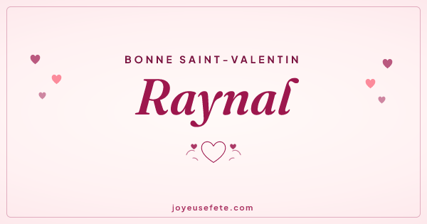 Image « Bonne Saint-Valentin Raynal » au format large