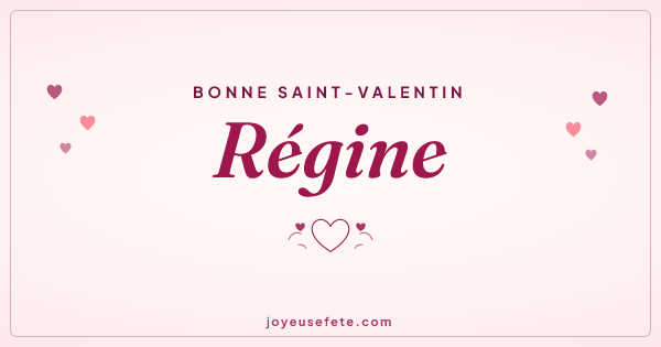 Image « Bonne Saint-Valentin Régine » au format large