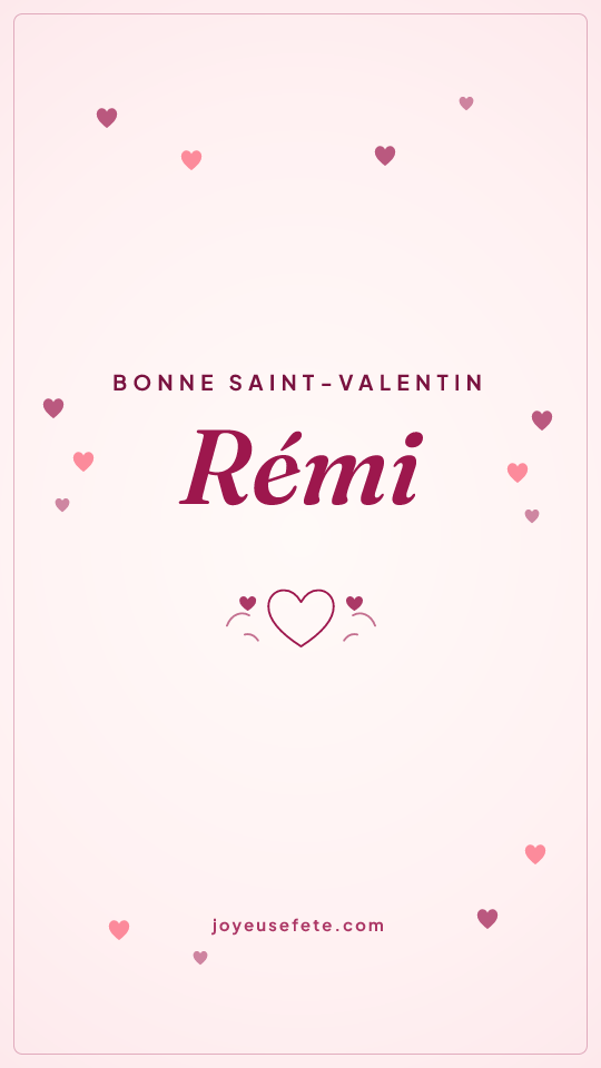 Image « Bonne Saint-Valentin Rémi » au format story
