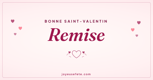 Image « Bonne Saint-Valentin Remise » au format large