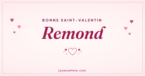 Image « Bonne Saint-Valentin Remond » au format large