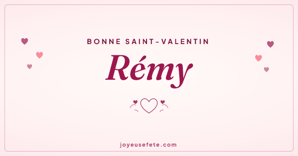 Image « Bonne Saint-Valentin Rémy » au format large