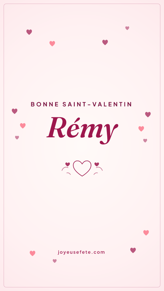 Image « Bonne Saint-Valentin Rémy » au format story