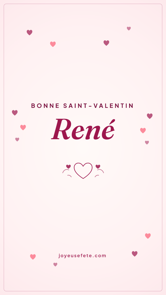 Image « Bonne Saint-Valentin René » au format story