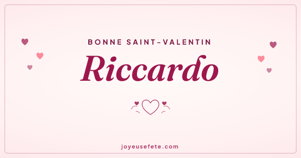 Image « Bonne Saint-Valentin Riccardo » au format large