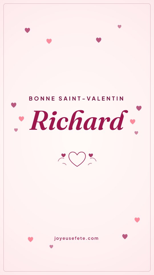 Image « Bonne Saint-Valentin Richard » au format story