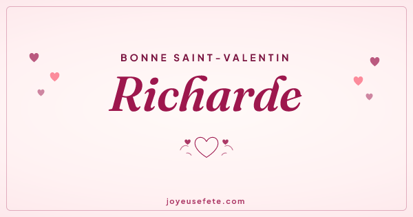 Image « Bonne Saint-Valentin Richarde » au format large