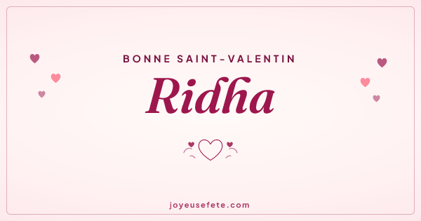 Image « Bonne Saint-Valentin Ridha » au format large