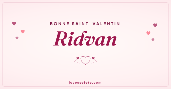 Image « Bonne Saint-Valentin Ridvan » au format large