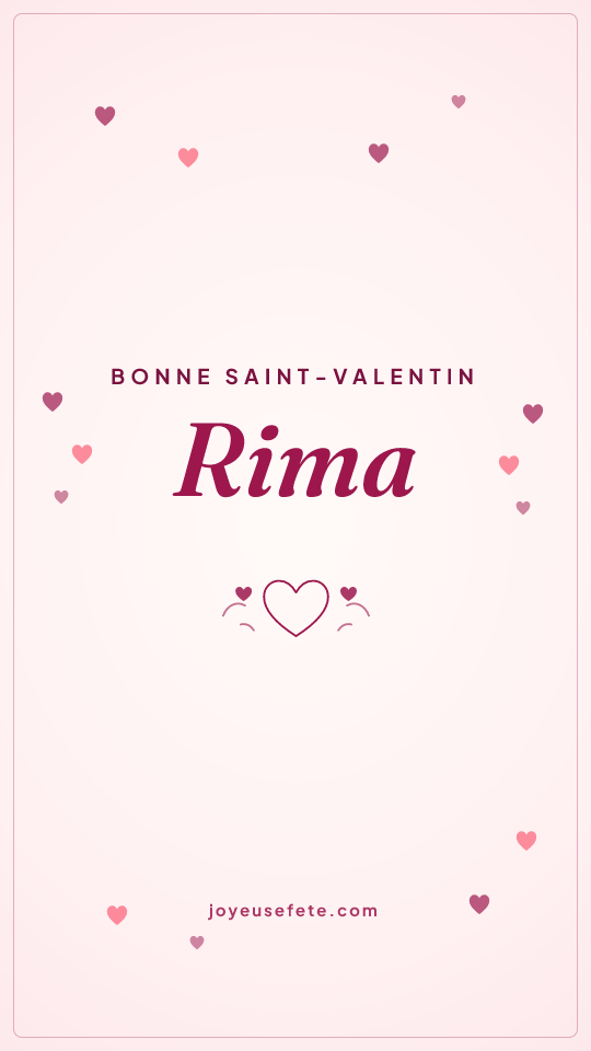 Image « Bonne Saint-Valentin Rima » au format story