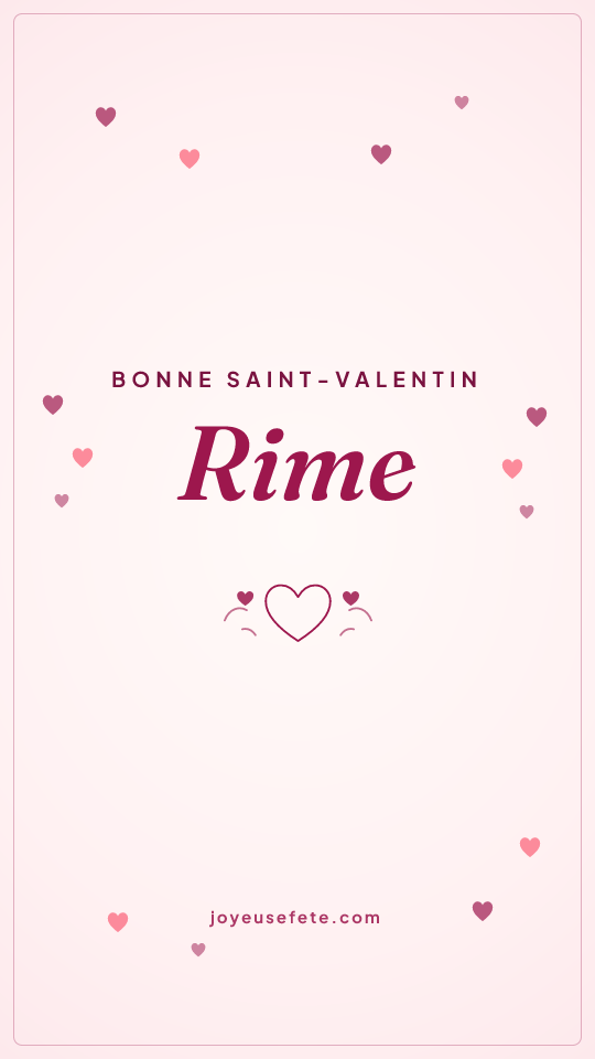 Image « Bonne Saint-Valentin Rime » au format story