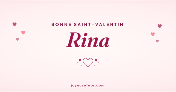 Image « Bonne Saint-Valentin Rina » au format large
