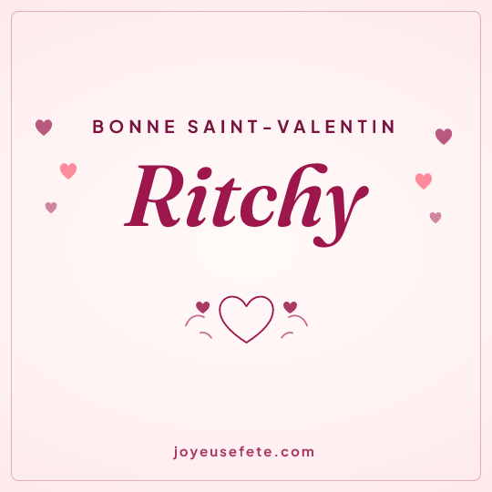 Image carrée « Bonne Saint-Valentin Ritchy » pour WhatsApp
