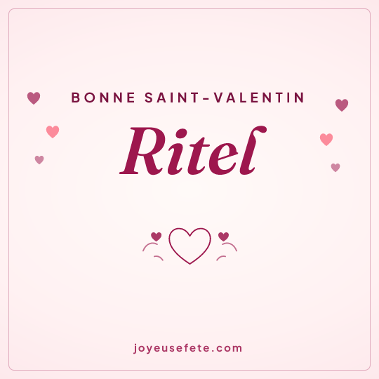 Image carrée « Bonne Saint-Valentin Ritel » pour WhatsApp
