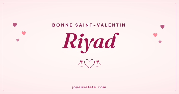 Image « Bonne Saint-Valentin Riyad » au format large