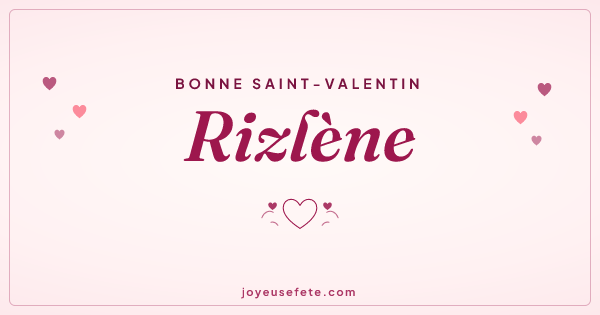 Image « Bonne Saint-Valentin Rizlène » au format large