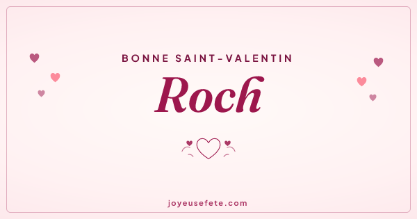 Image « Bonne Saint-Valentin Roch » au format large