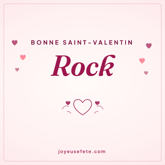 Image carrée « Bonne Saint-Valentin Rock » pour WhatsApp