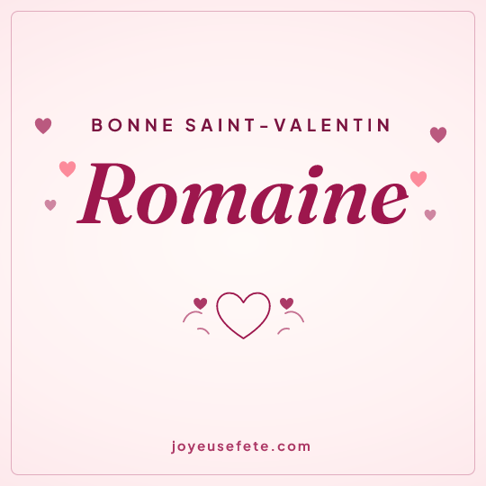 Image carrée « Bonne Saint-Valentin Romaine » pour WhatsApp