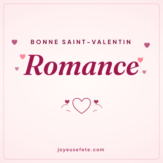 Image carrée « Bonne Saint-Valentin Romance » pour WhatsApp