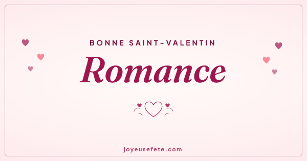 Image « Bonne Saint-Valentin Romance » au format large