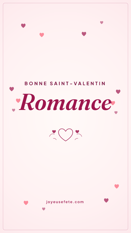 Image « Bonne Saint-Valentin Romance » au format story
