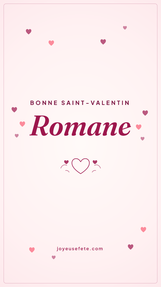 Image « Bonne Saint-Valentin Romane » au format story