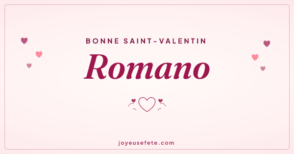 Image « Bonne Saint-Valentin Romano » au format large