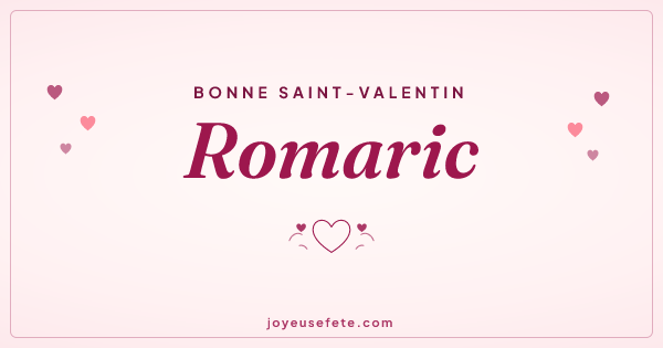 Image « Bonne Saint-Valentin Romaric » au format large