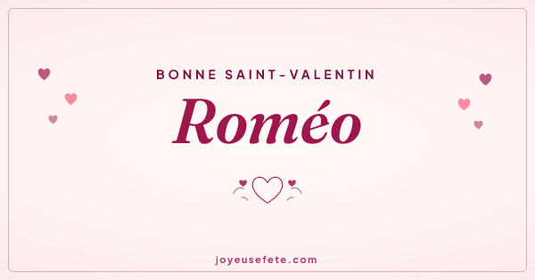 Image « Bonne Saint-Valentin Roméo » au format large