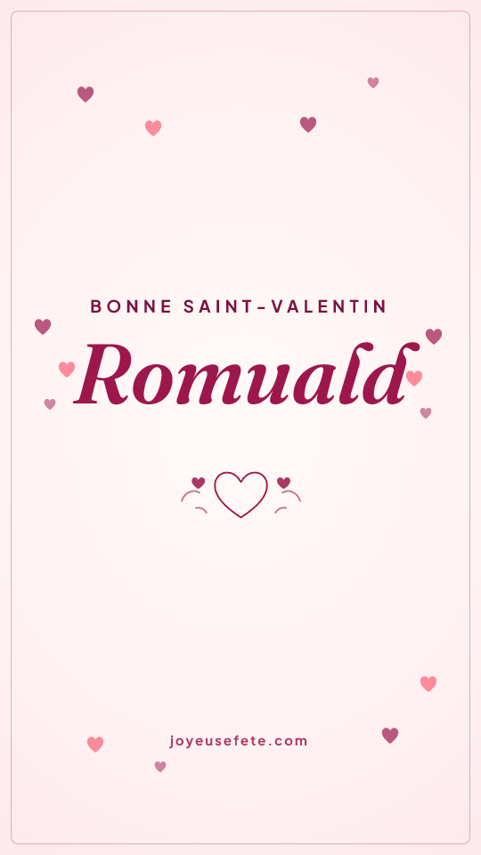Image « Bonne Saint-Valentin Romuald » au format story