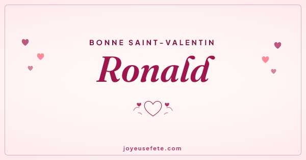 Image « Bonne Saint-Valentin Ronald » au format large