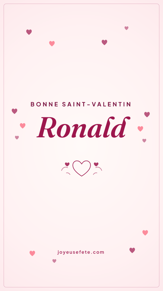 Image « Bonne Saint-Valentin Ronald » au format story