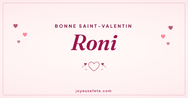Image « Bonne Saint-Valentin Roni » au format large