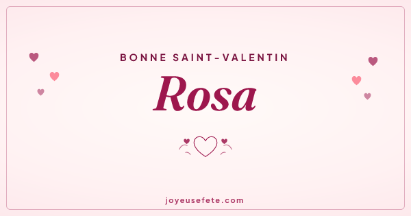 Image « Bonne Saint-Valentin Rosa » au format large