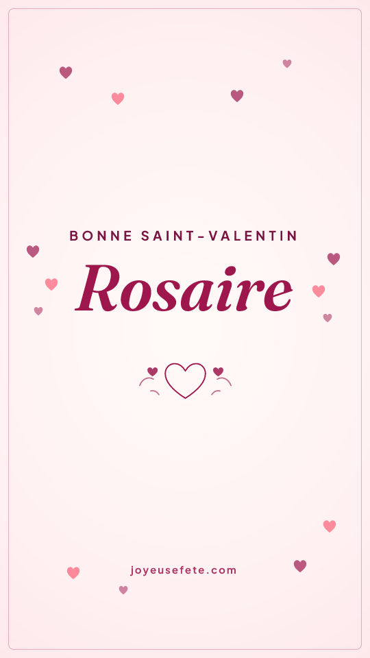 Image « Bonne Saint-Valentin Rosaire » au format story