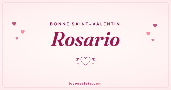 Image « Bonne Saint-Valentin Rosario » au format large