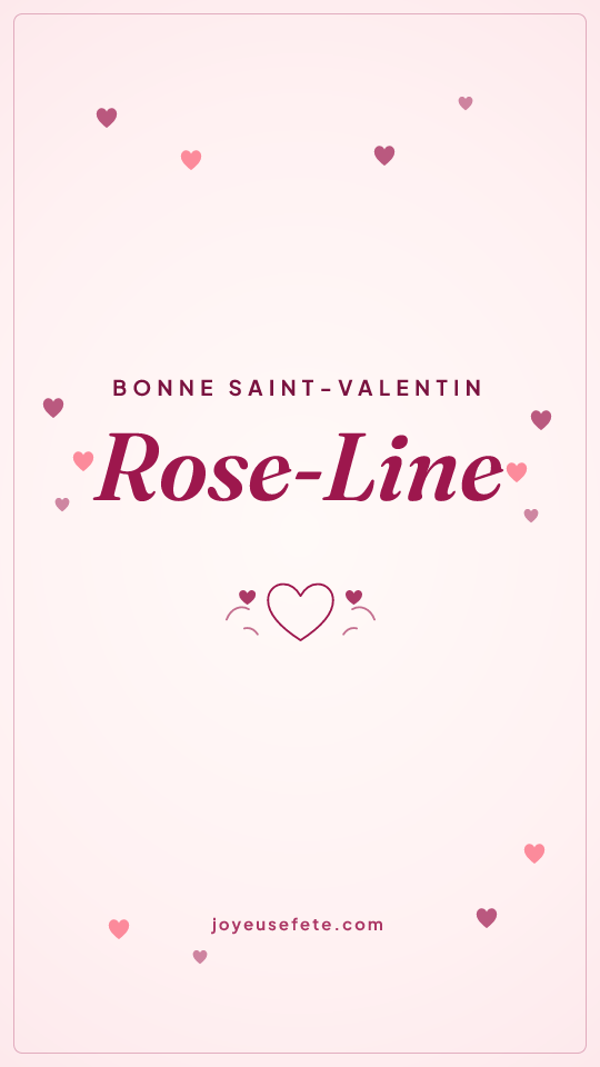 Image « Bonne Saint-Valentin Rose-Line » au format story