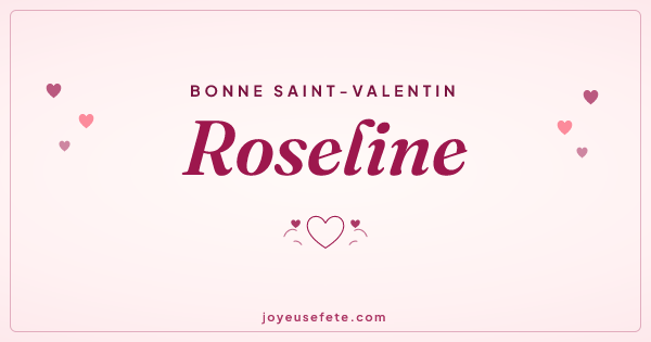 Image « Bonne Saint-Valentin Roseline » au format large