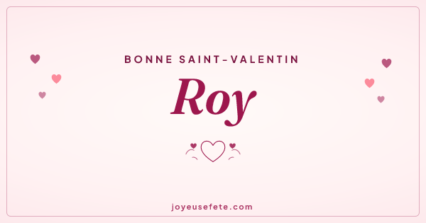 Image « Bonne Saint-Valentin Roy » au format large