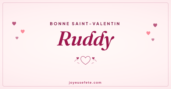 Image « Bonne Saint-Valentin Ruddy » au format large