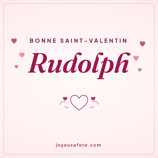 Image carrée « Bonne Saint-Valentin Rudolph » pour WhatsApp