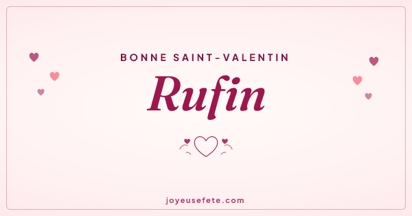 Image « Bonne Saint-Valentin Rufin » au format large