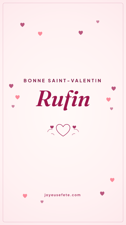 Image « Bonne Saint-Valentin Rufin » au format story