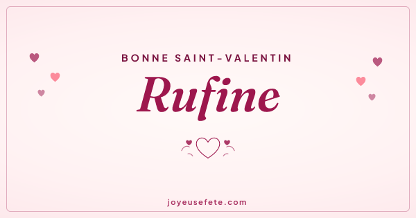 Image « Bonne Saint-Valentin Rufine » au format large