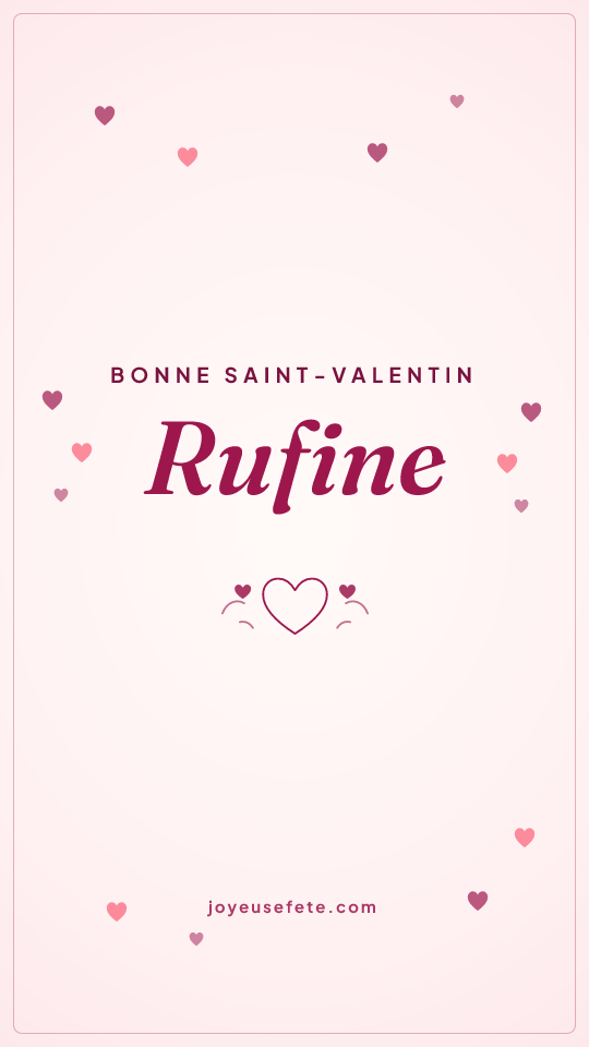 Image « Bonne Saint-Valentin Rufine » au format story