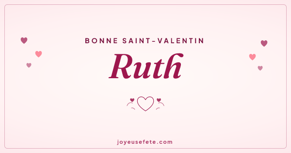 Image « Bonne Saint-Valentin Ruth » au format large