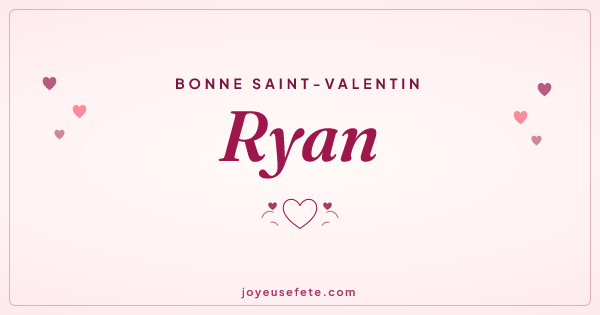 Image « Bonne Saint-Valentin Ryan » au format large